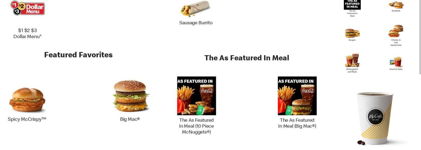 McDonald's Menu