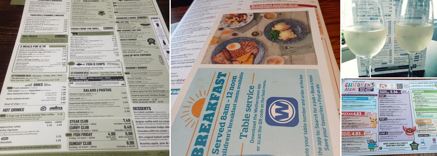 The Union Rooms - JD Wetherspoon Menu