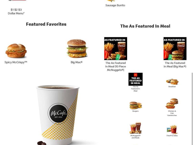 McDonald's Menu