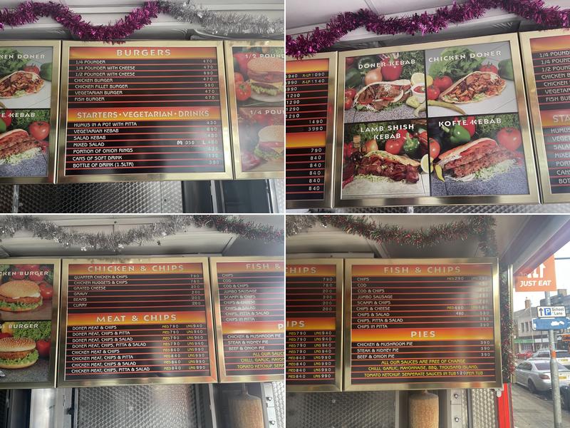 Kettering Kebab House Menu