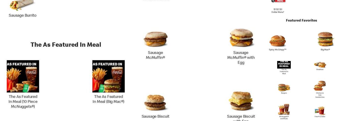 McDonald's Menu