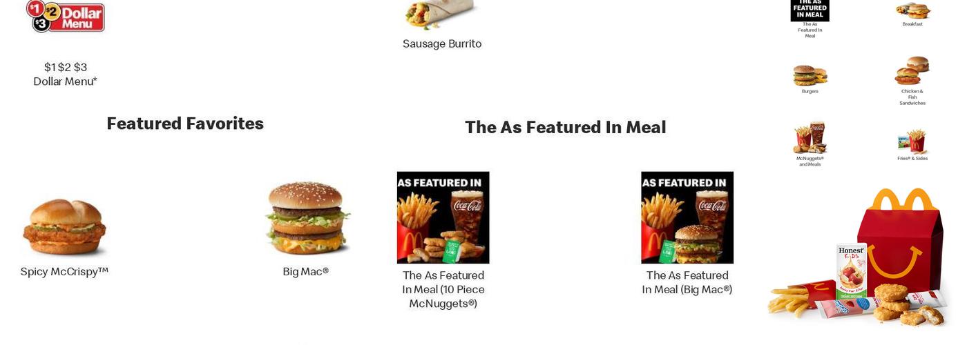 McDonald's Menu