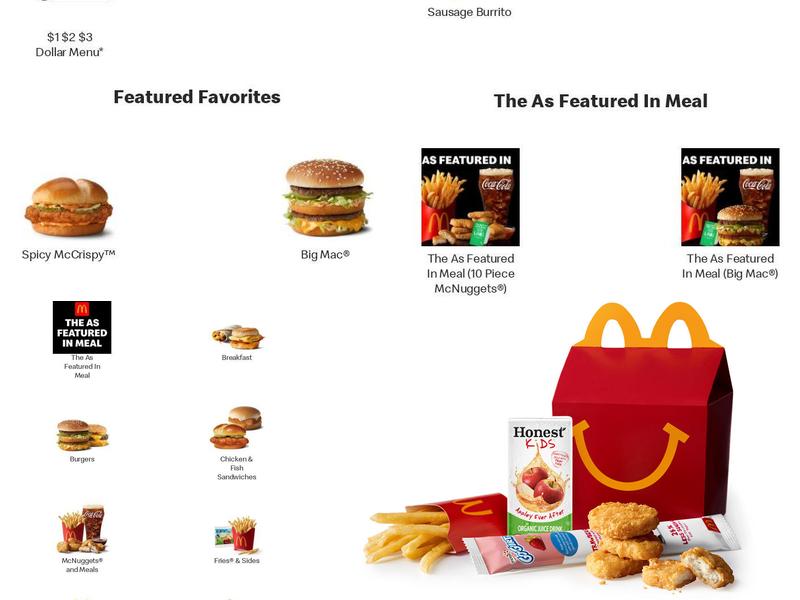 McDonald's Menu
