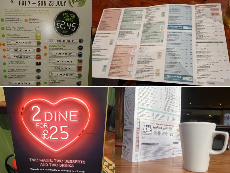 The Britannia Inn - JD Wetherspoon Menu