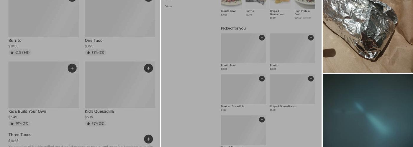 Chipotle Mexican Grill Menu