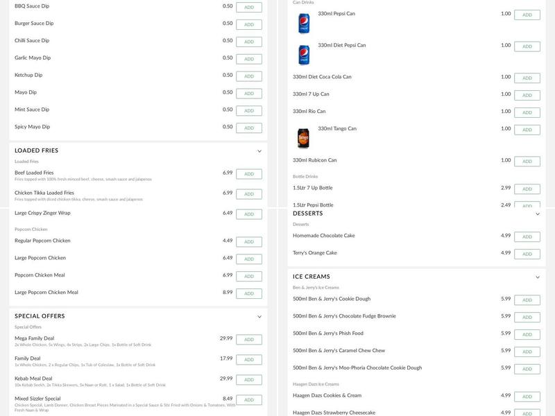 Sizzler Maidenhead (Halal) Menu