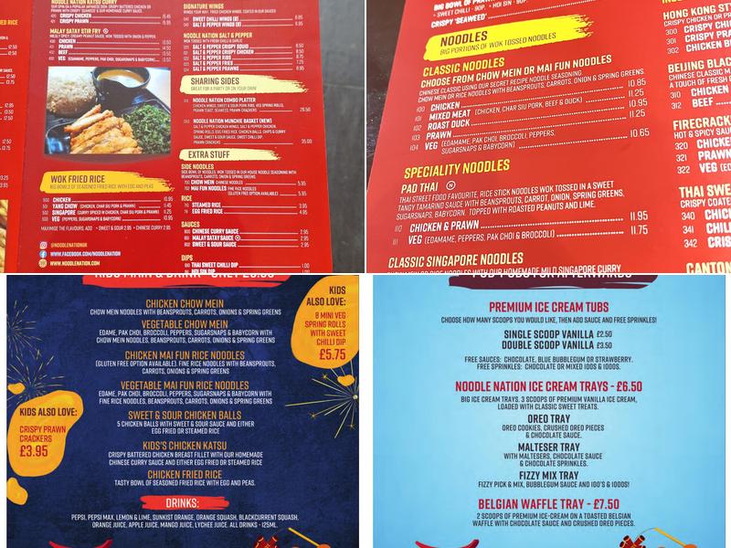 Noodle Nation Maidenhead Menu