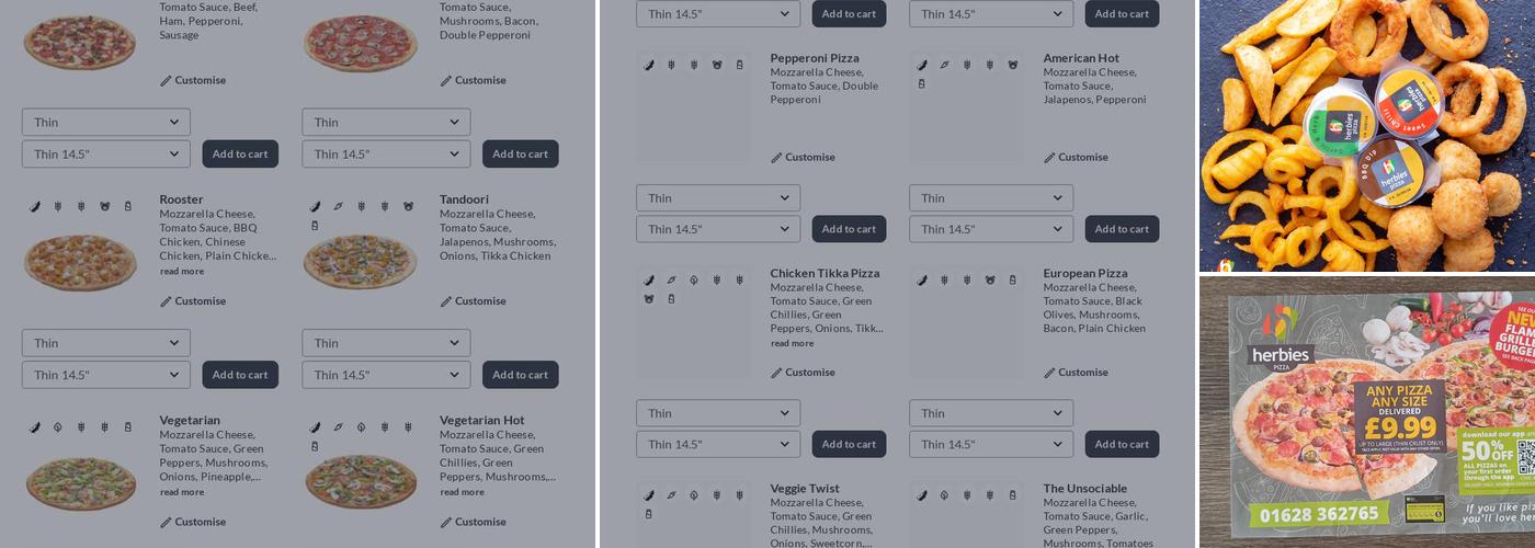 HERBIES PIZZA WINDSOR & MAIDENHEAD Menu