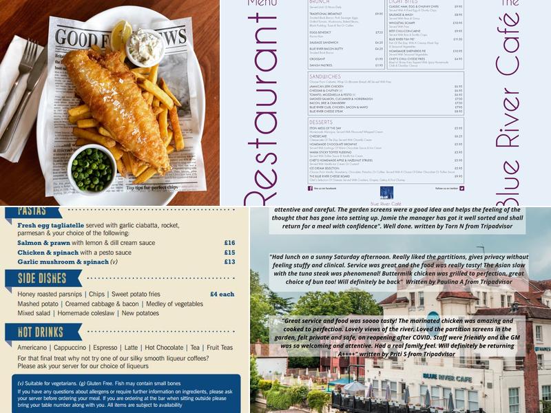 The Blue River Cafe Menu