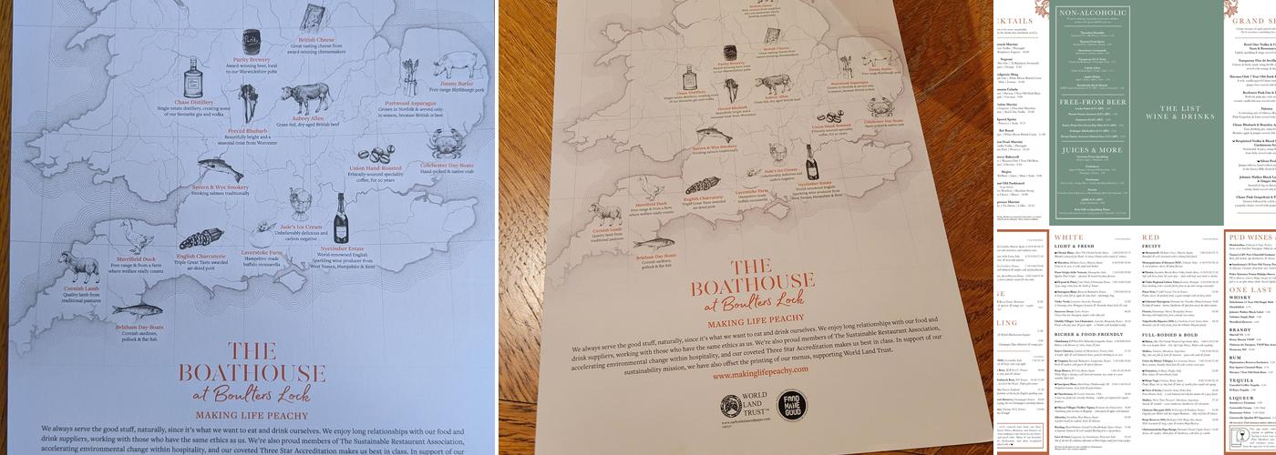 The Boathouse at Boulters Lock Menu