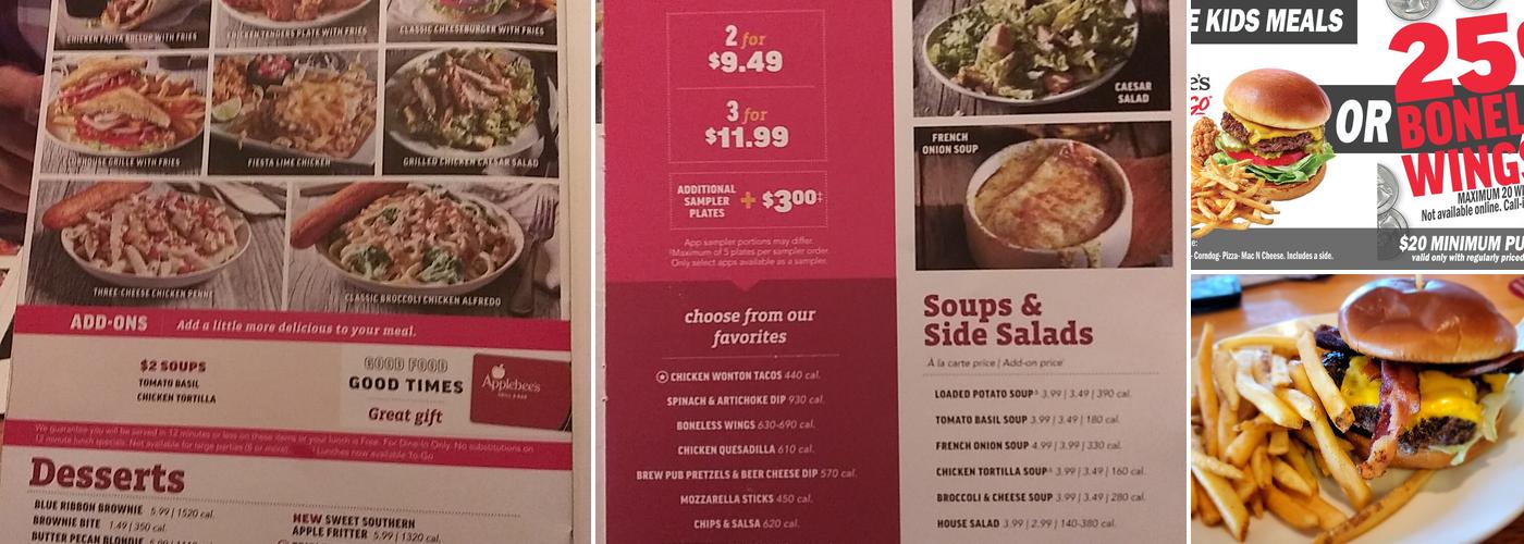 Applebee's Grill + Bar Menu