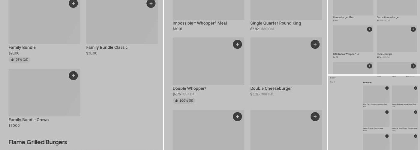 Burger King Menu