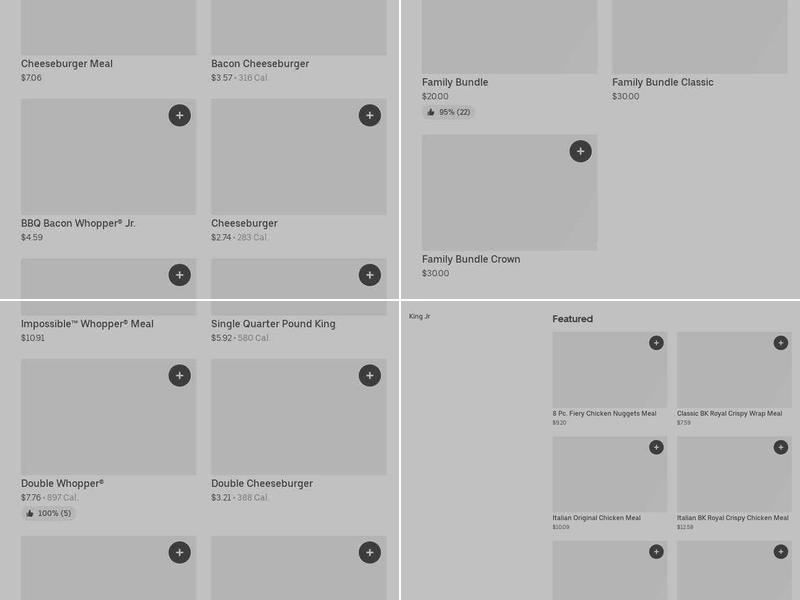 Burger King Menu