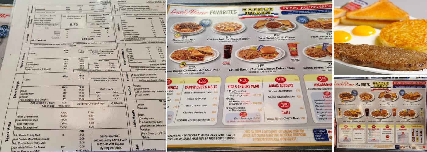 Waffle House Menu