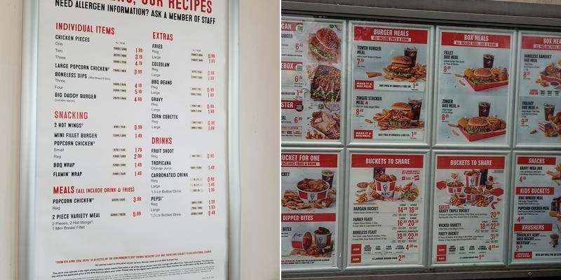 KFC Plymouth - Crown Hill Retail Park Menu