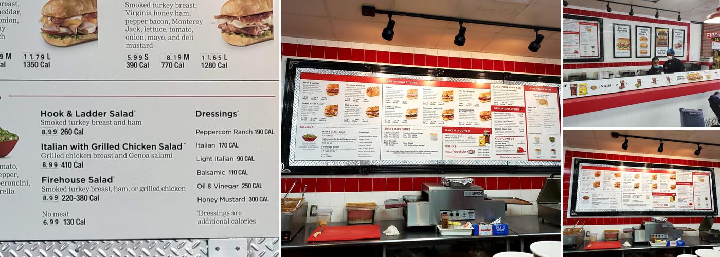 Firehouse Subs Pass & Beauvoir Menu
