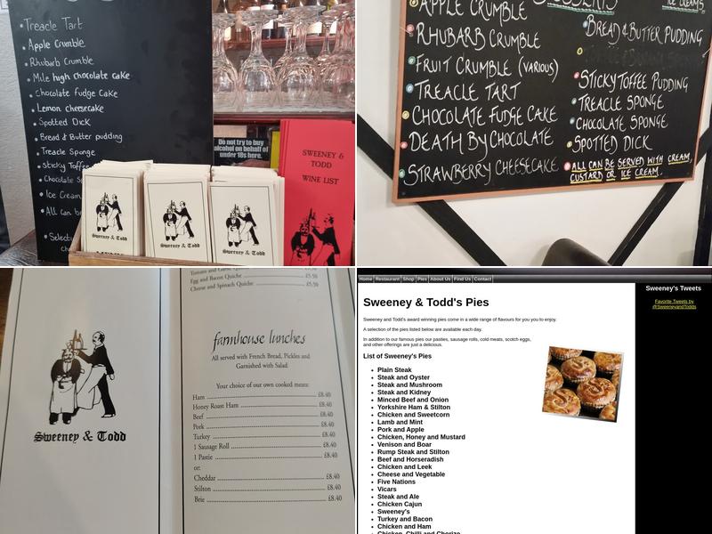 Sweeney & Todd Menu