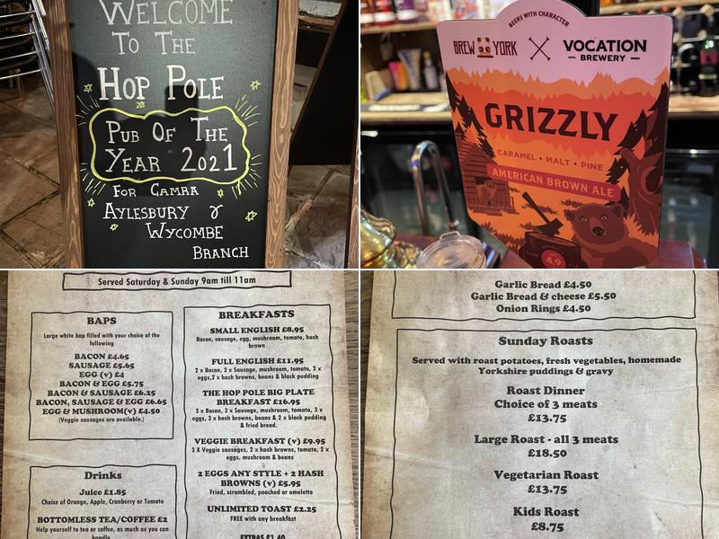 The Hop Pole Craft Beer & Grill Menu