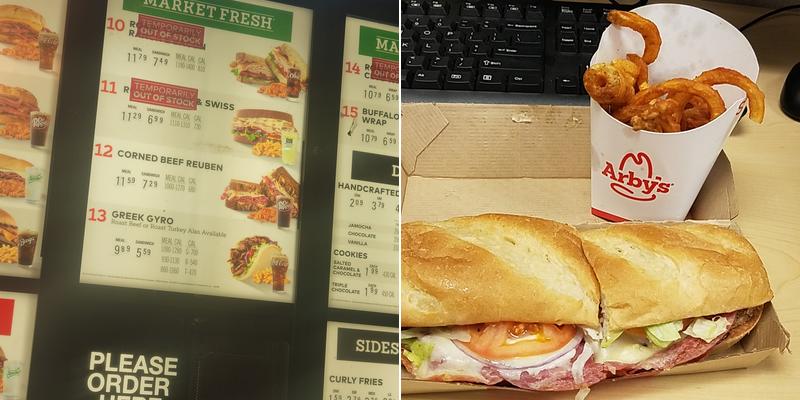 Arby's Menu