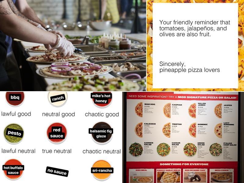 MOD Pizza Menu