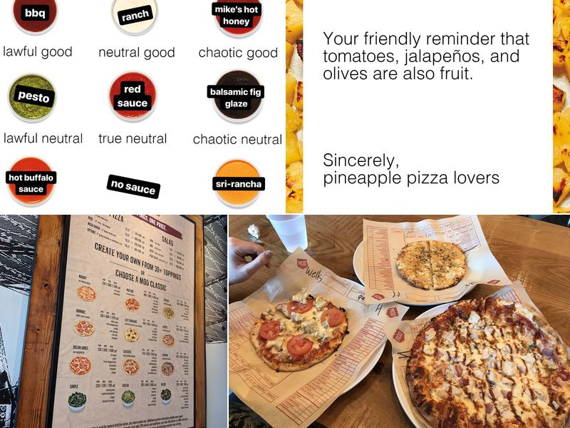 MOD Pizza Menu