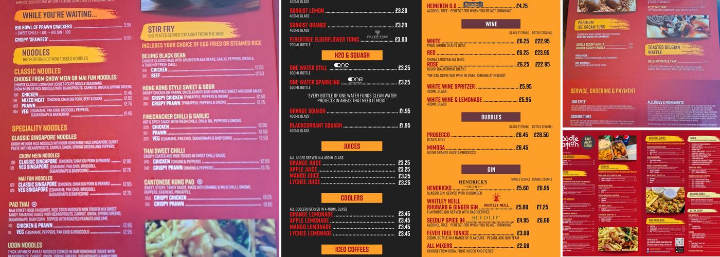Noodle Nation Aylesbury Menu