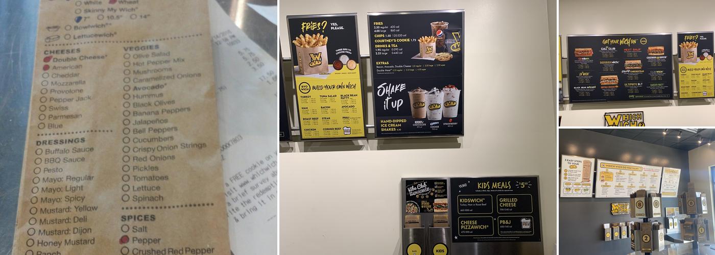 Which Wich Superior Sandwiches Menu
