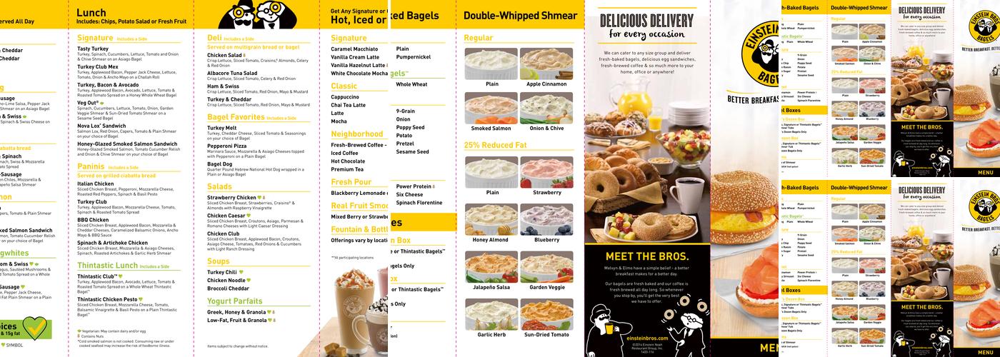 Einstein Bros. Bagels Menu