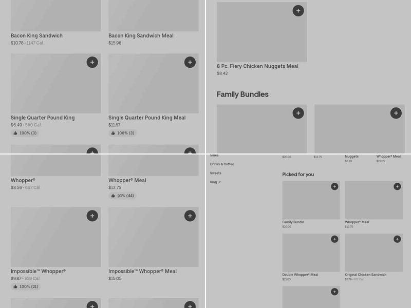 Burger King Menu