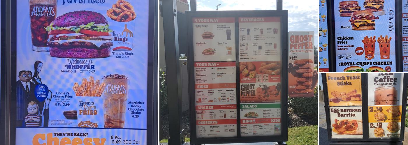 Burger King Menu