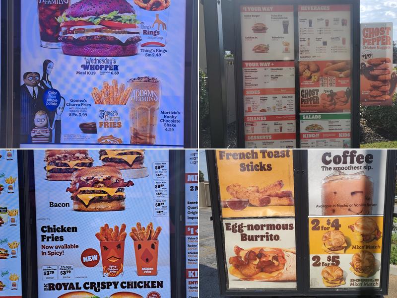 Burger King Menu