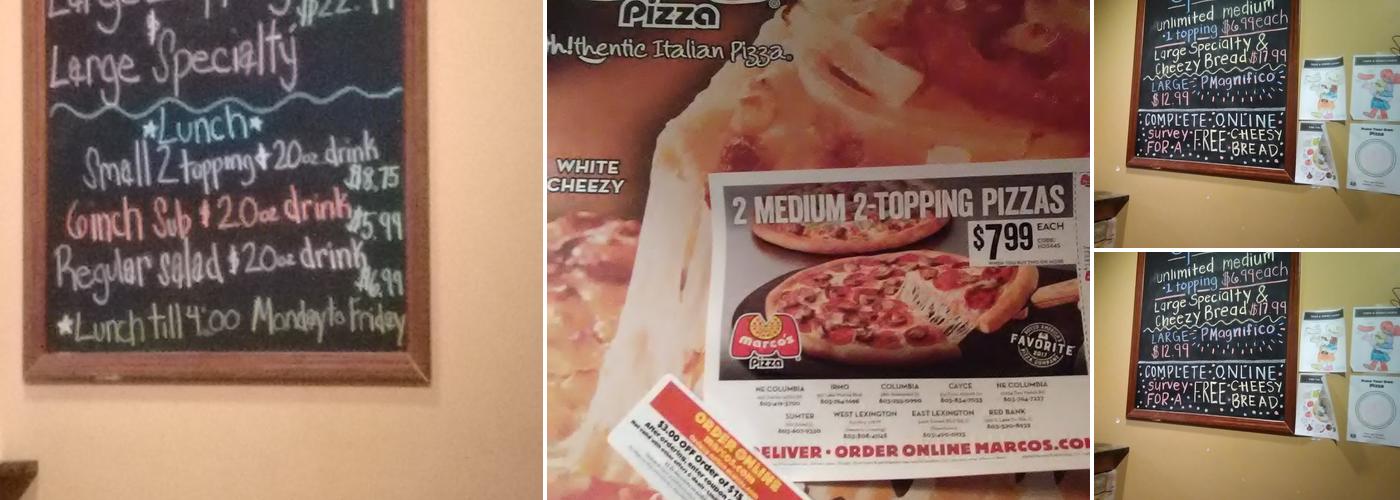 Marco's Pizza Menu