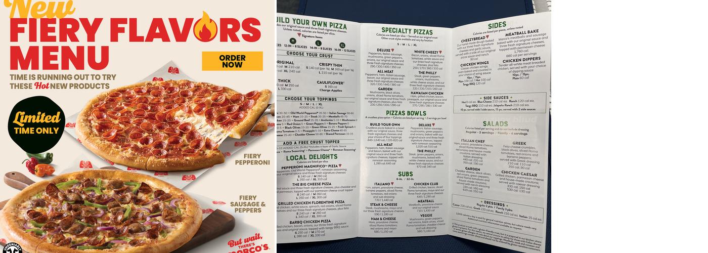 Marco's Pizza Menu