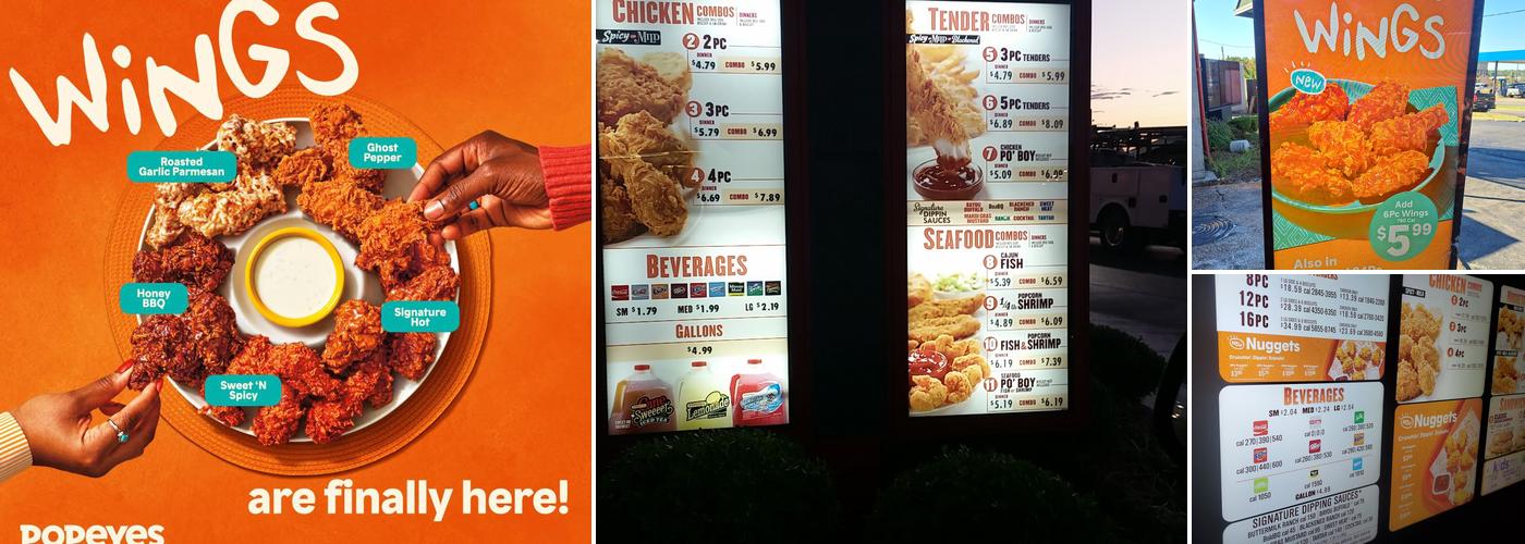 Popeyes Louisiana Kitchen Menu
