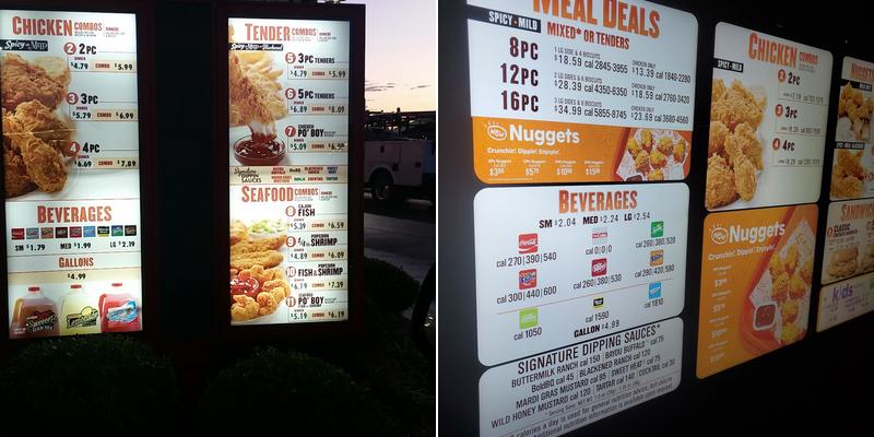 Popeyes Louisiana Kitchen Menu