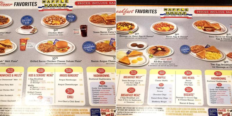 Waffle House Menu