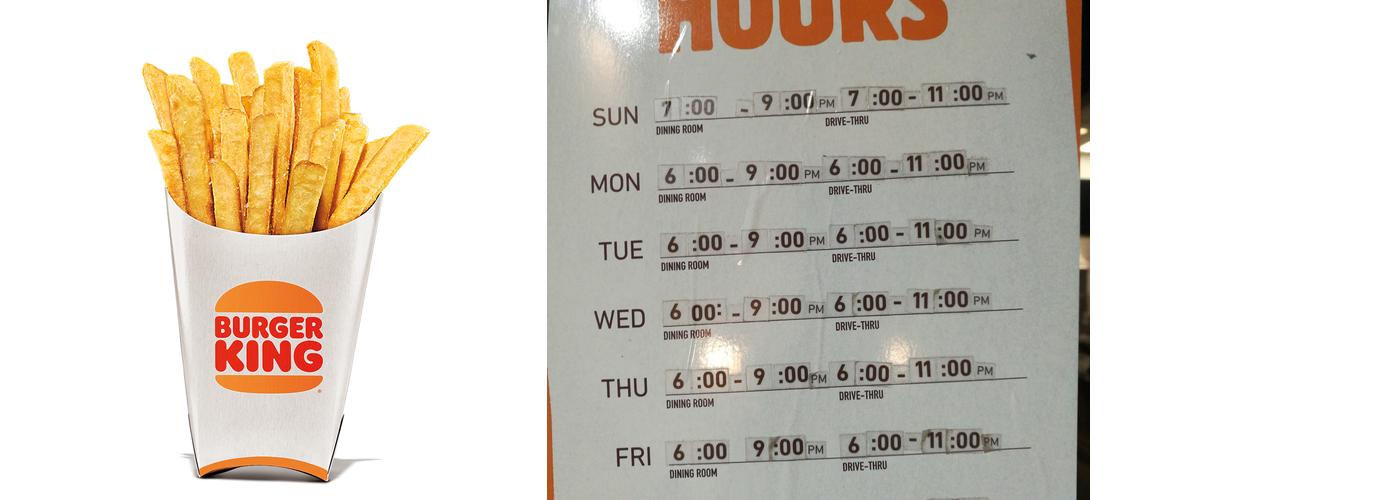 Burger King Menu