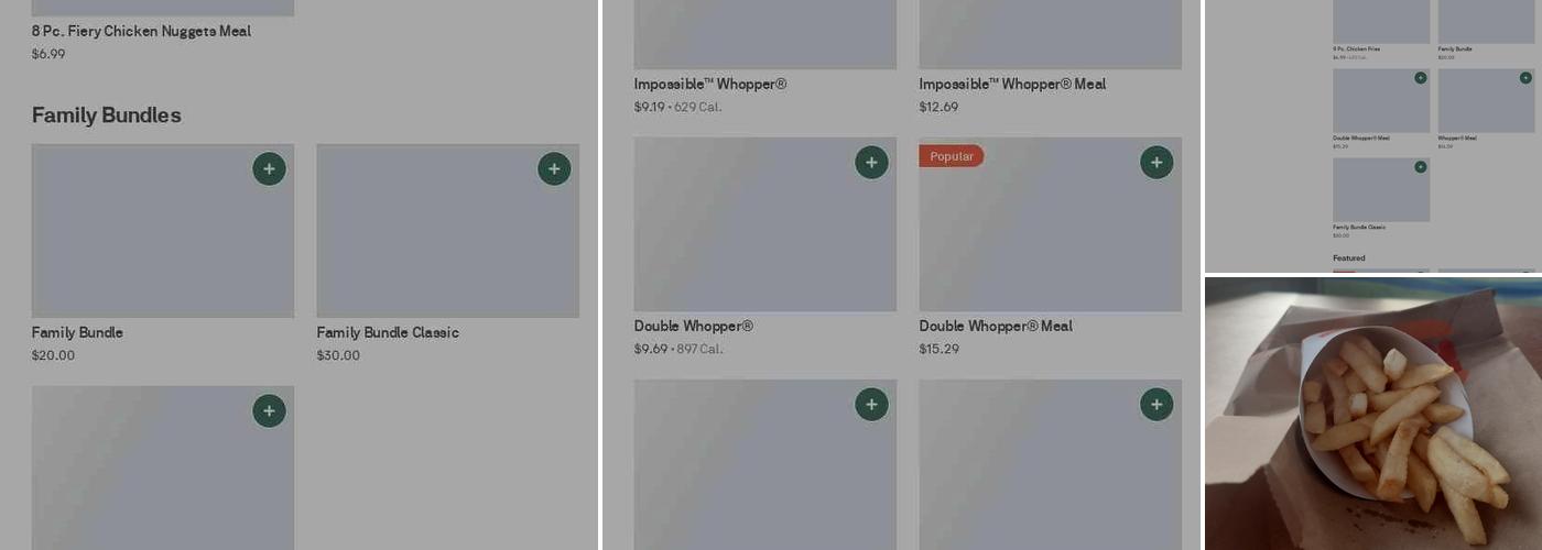 Burger King Menu