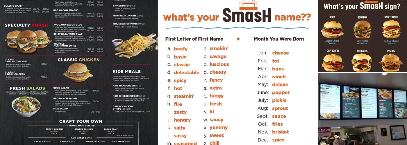 Smashburger Menu