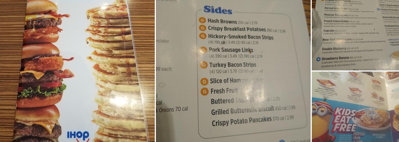 IHOP Menu