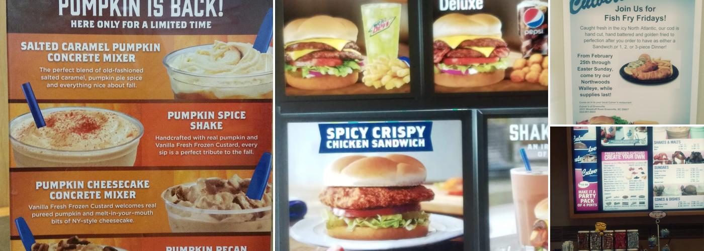 Culver’s Menu