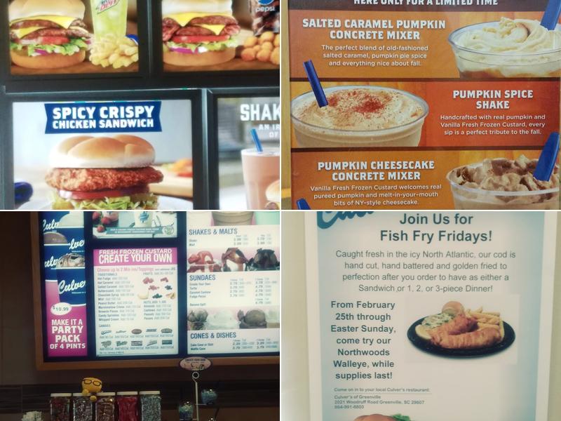 Culver’s Menu