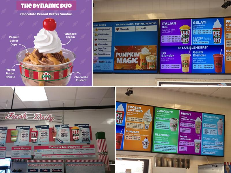 Rita's Italian Ice & Frozen Custard Menu