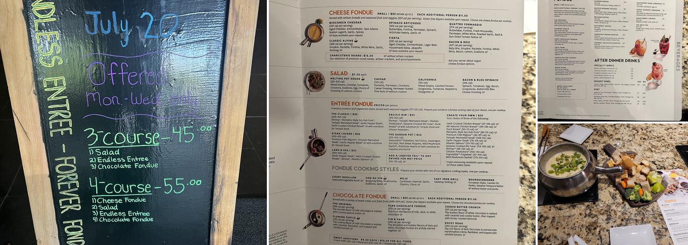 The Melting Pot Menu
