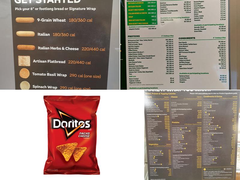 Subway Menu