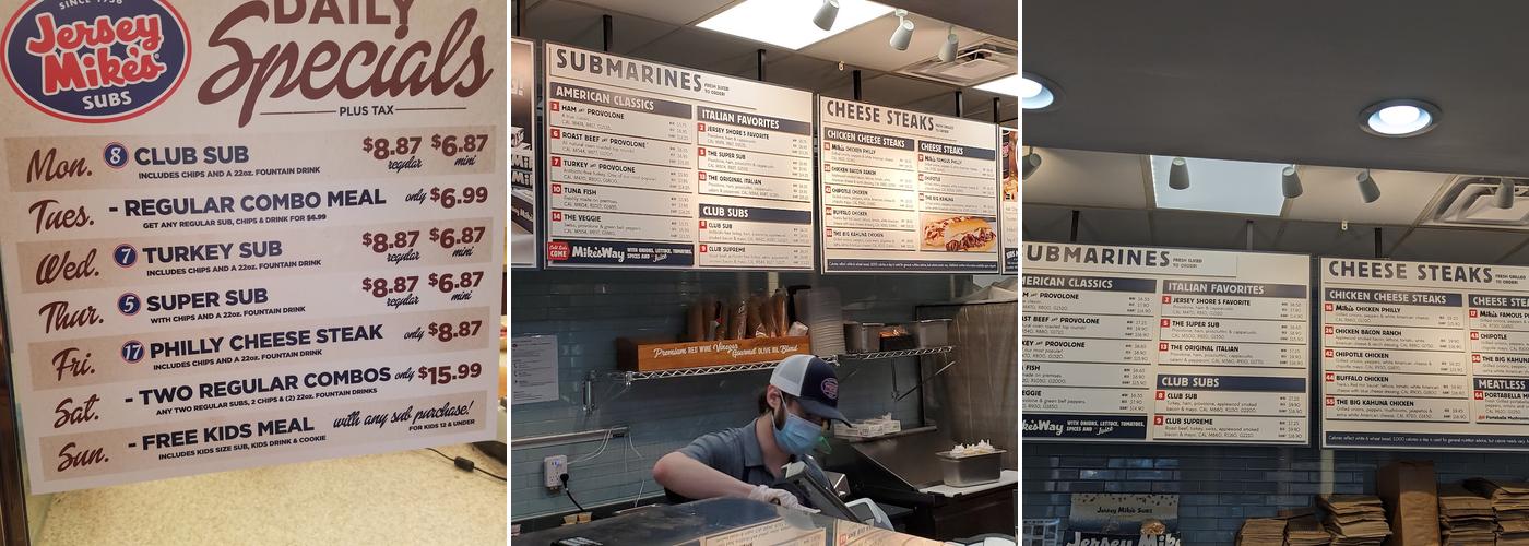 Jersey Mike's Subs Menu