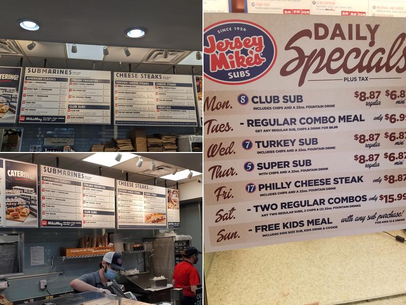 Jersey Mike's Subs Menu