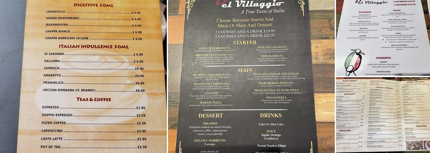 Del Villaggio - Broad St Menu
