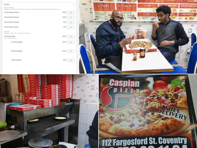 Caspian Pizza Coventry Menu