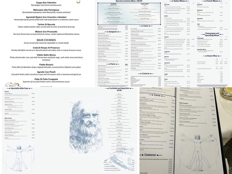 Ristorante Da Vinci Menu
